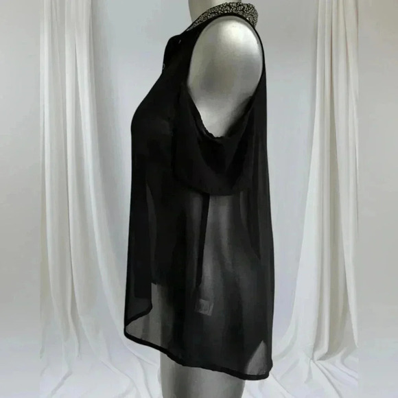 ✅Women’s Sheer Top with Embellished Collar - Picture 4 of 15